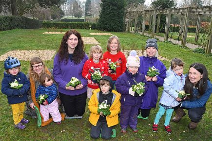 Little Friends plant primroses in York park with the help of TalkTalk