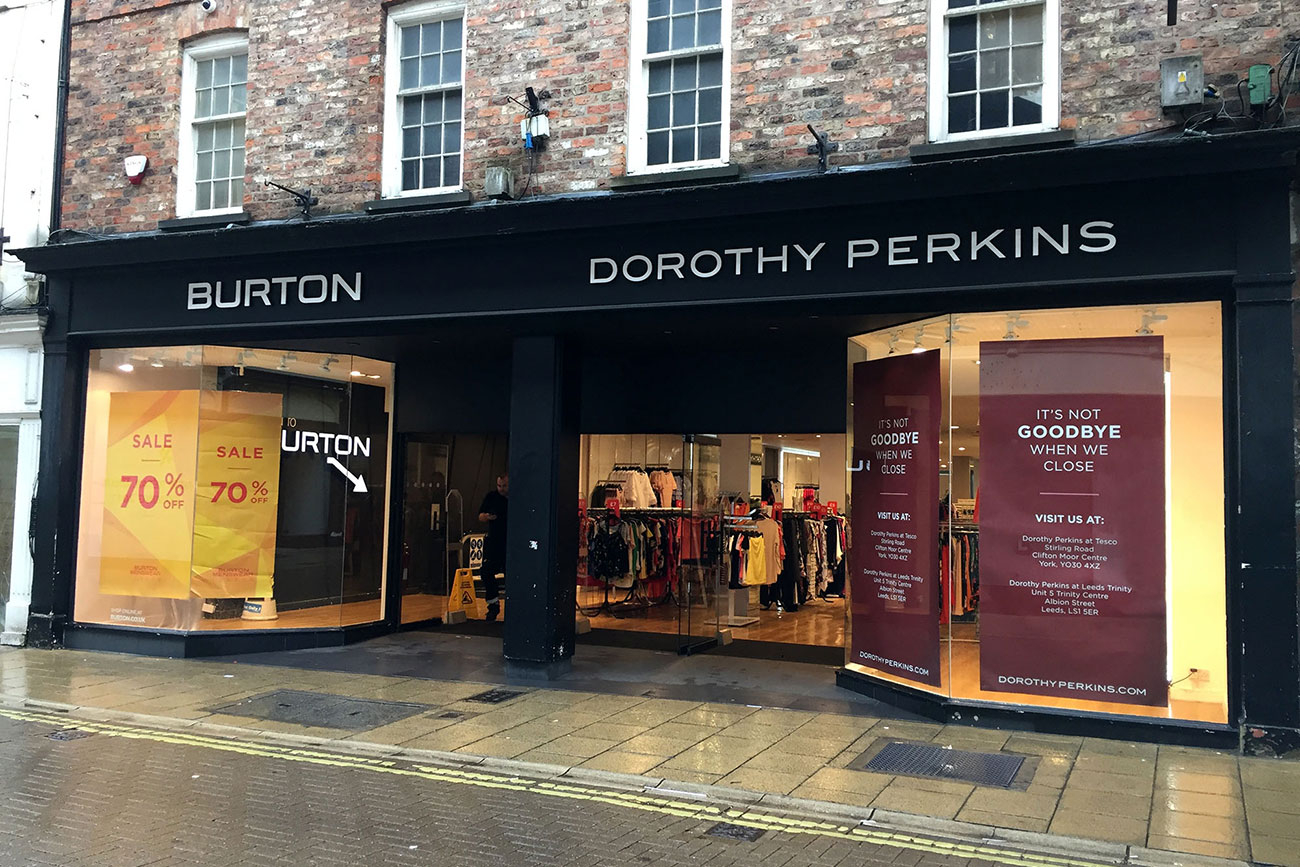 Burton and Dorothy Perkins to shut in York