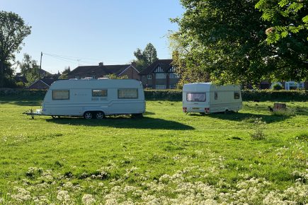 Caravans pitch illegally on York stray
