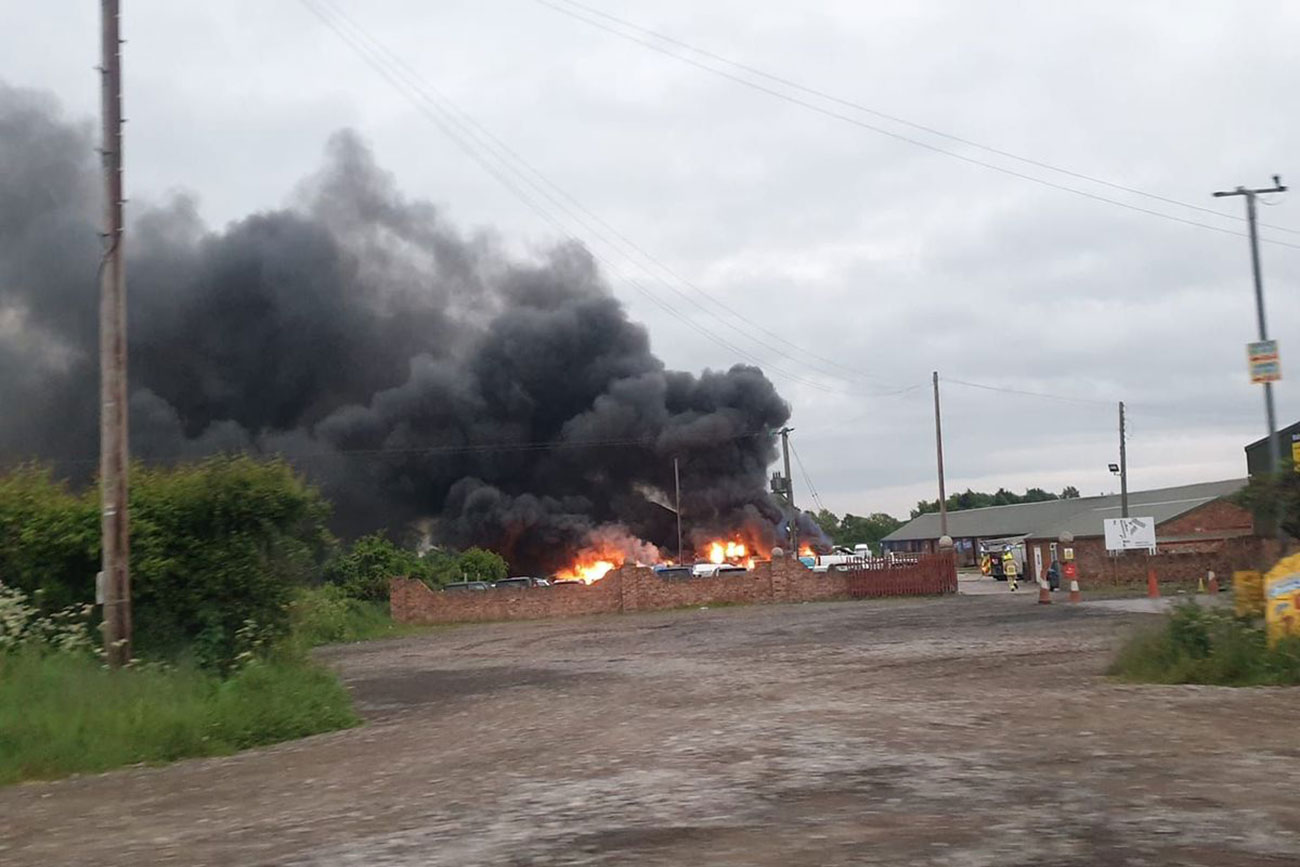 Police appeal over fire which damaged 22 vehicles near York