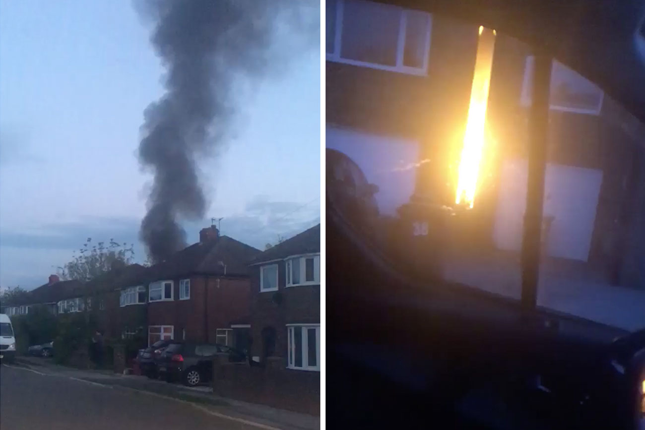 Video: Fire at York house