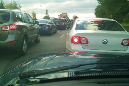 Five-mile tailbacks on the A64 as motorists face Bank Holiday misery getting to the coast