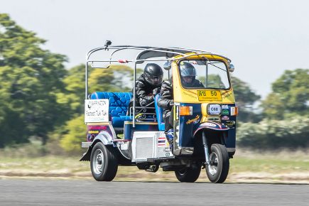 Man buys a tuk tuk after a few beers, brings it to York – and smashes the world speed record!
