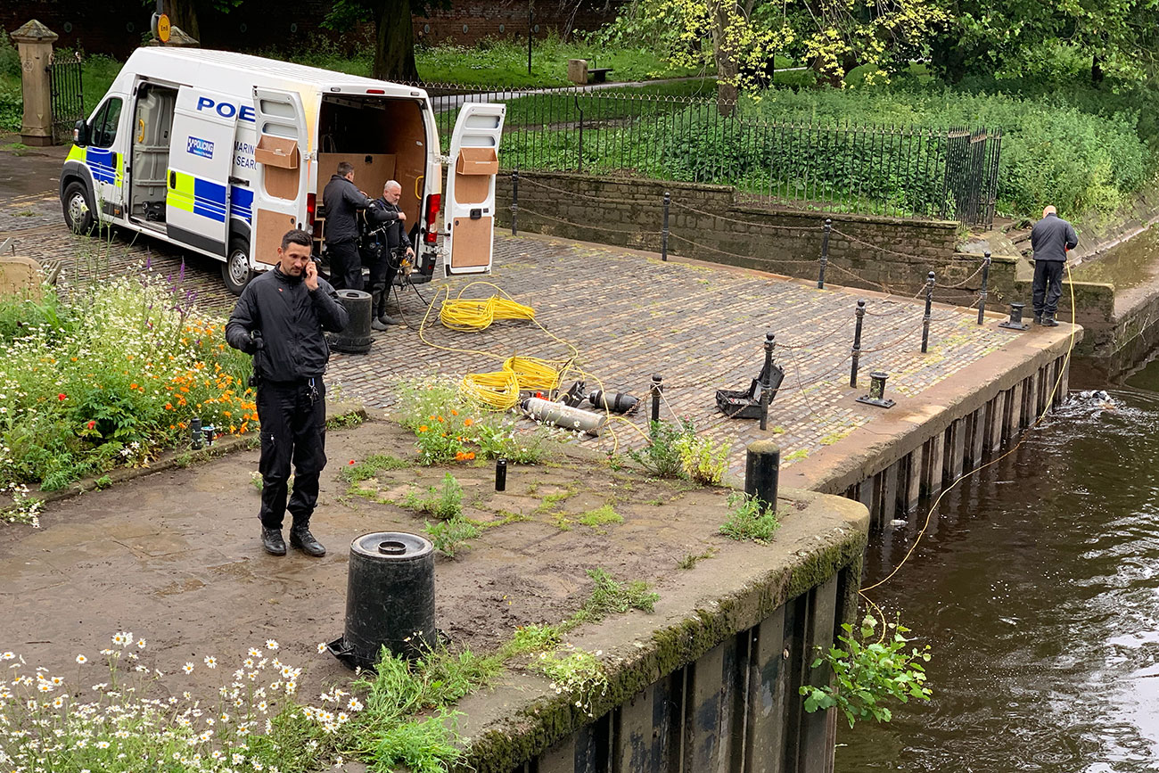 Police divers search river in York