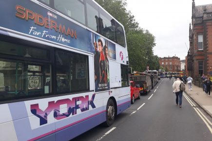 One person in hospital after cyclist and pedestrian collide in York city centre