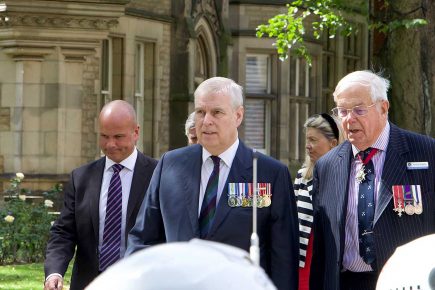 Flypast over York Minster after Prince Andrew attends commemoration service