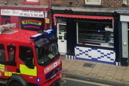 Fire on Bishopthorpe Road in York