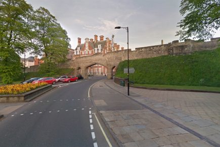 Traffic forced to take evasive action after man attacked in middle of York road