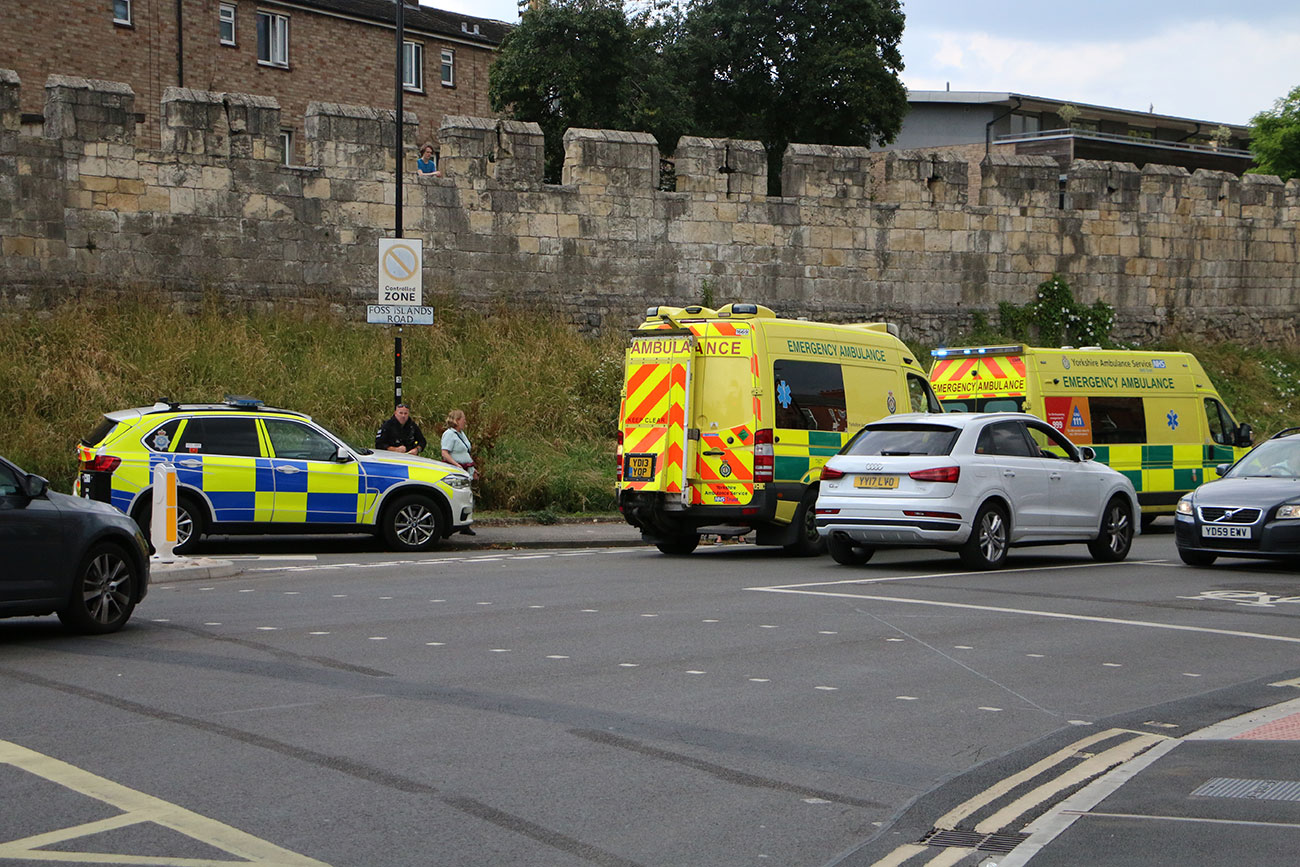 Updated: Cyclist hurt in accident near Walmgate Bar