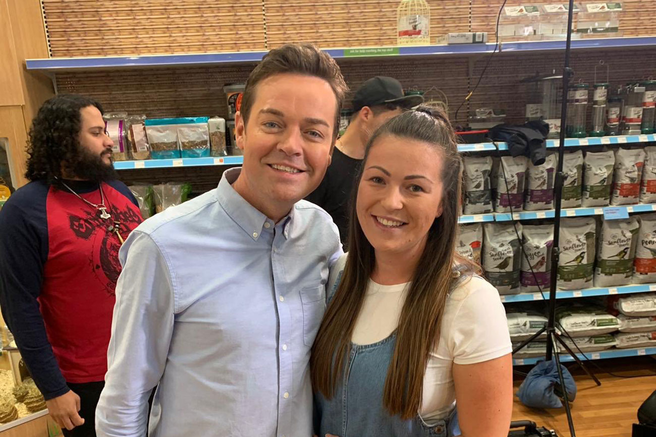 Pictured: Stephen Mulhern films his ITV game show in York