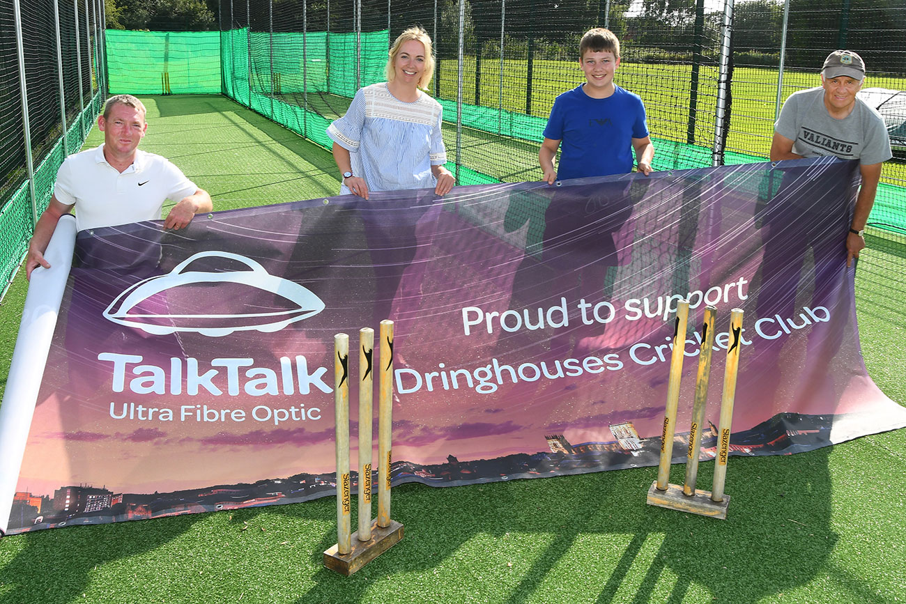 Cricket club celebrating after boost from UFO!