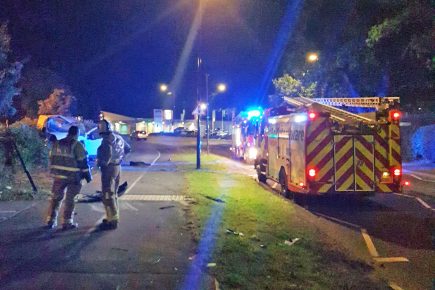 Updated: Van hits Belisha beacon and rolls over in York crash
