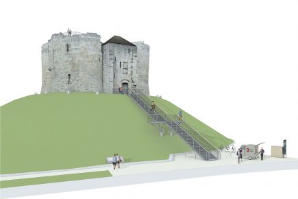 No visitor centre, but a new staircase – revised plans for Clifford’s Tower revealed