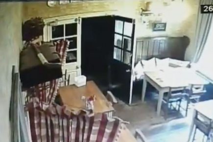 Is this a ghost captured on video in a York pub?