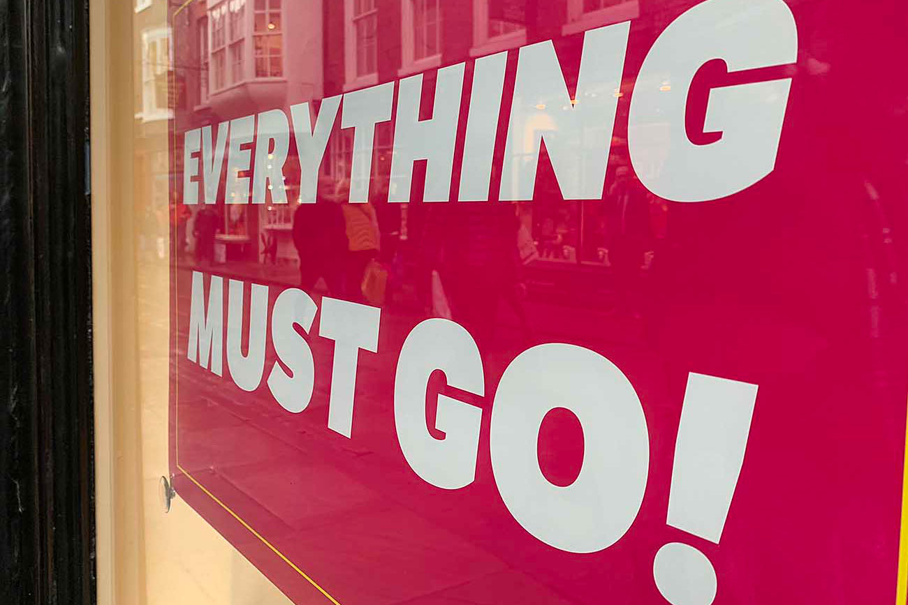 ‘Everything must go’ sale starts as another city centre shop closes
