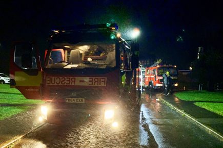 Two adults and two children taken to hospital after York house fire