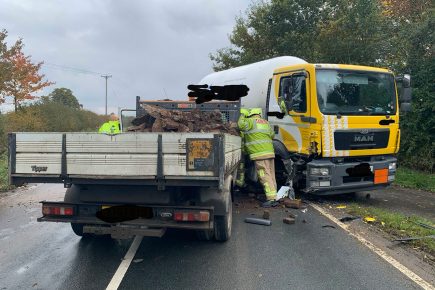 Tanker and truck crash near York