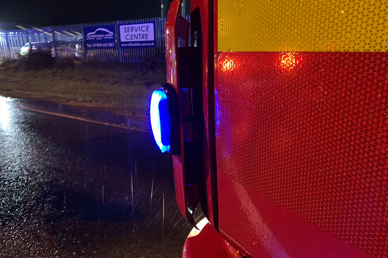 Crash on Crockey Hill – Emergency services at the scene
