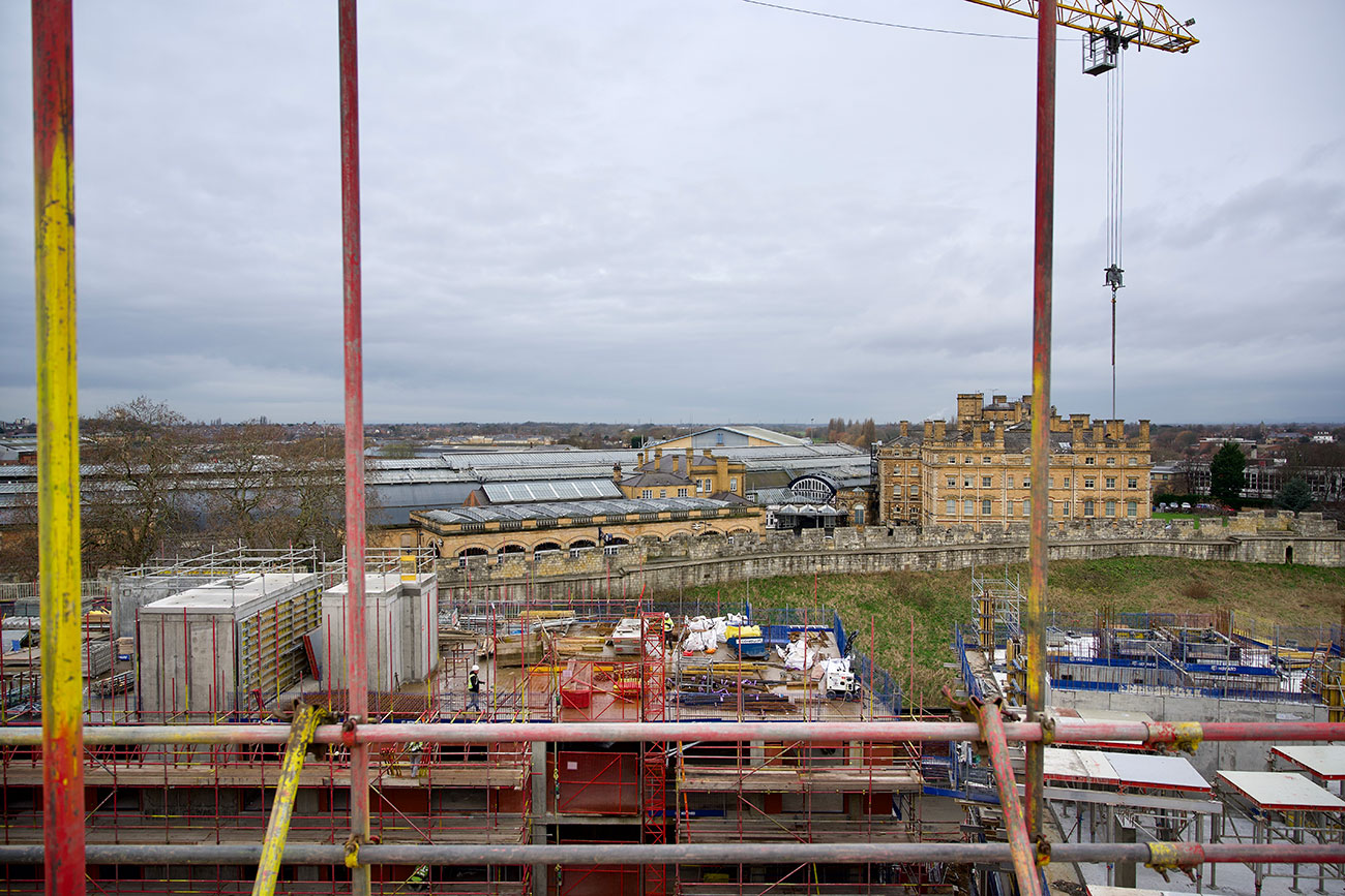 These are the views from York’s new apartments, right next to the city walls