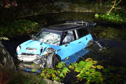 Jailed: Driver who pursued love rival at 100mph through York and crashed into a pond