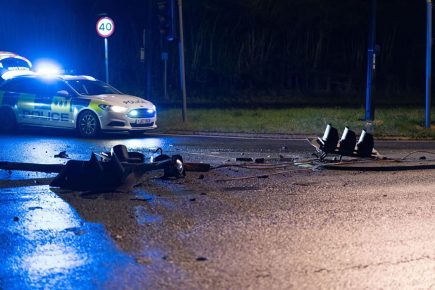 Updated: Car crashes into York traffic lights – man arrested