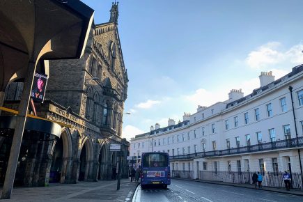 Cars mount pavement in road rage chase through York city centre