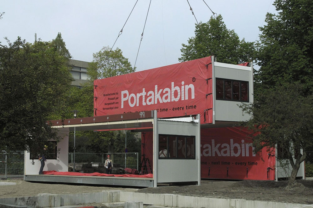 Portakabin lined up to make temporary morgues