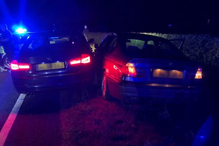Five arrested – including a 16-year-old boy – after 110mph chase which left two North Yorkshire Police cars damaged