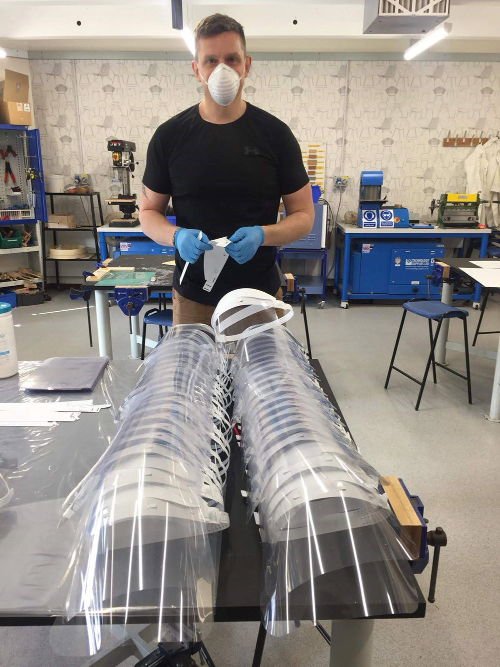 ‘Overwhelming and fantastic’ – York teacher makes visors in his classroom for NHS staff