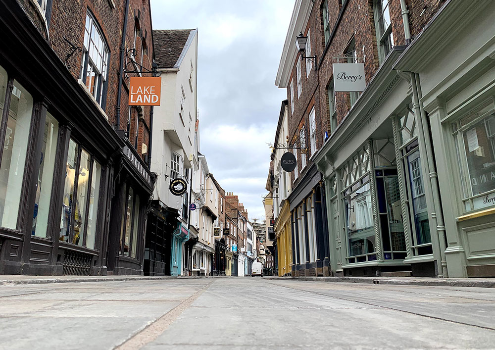 Queues for the chemist and shop window messages: 22 pictures of York city centre in lockdown