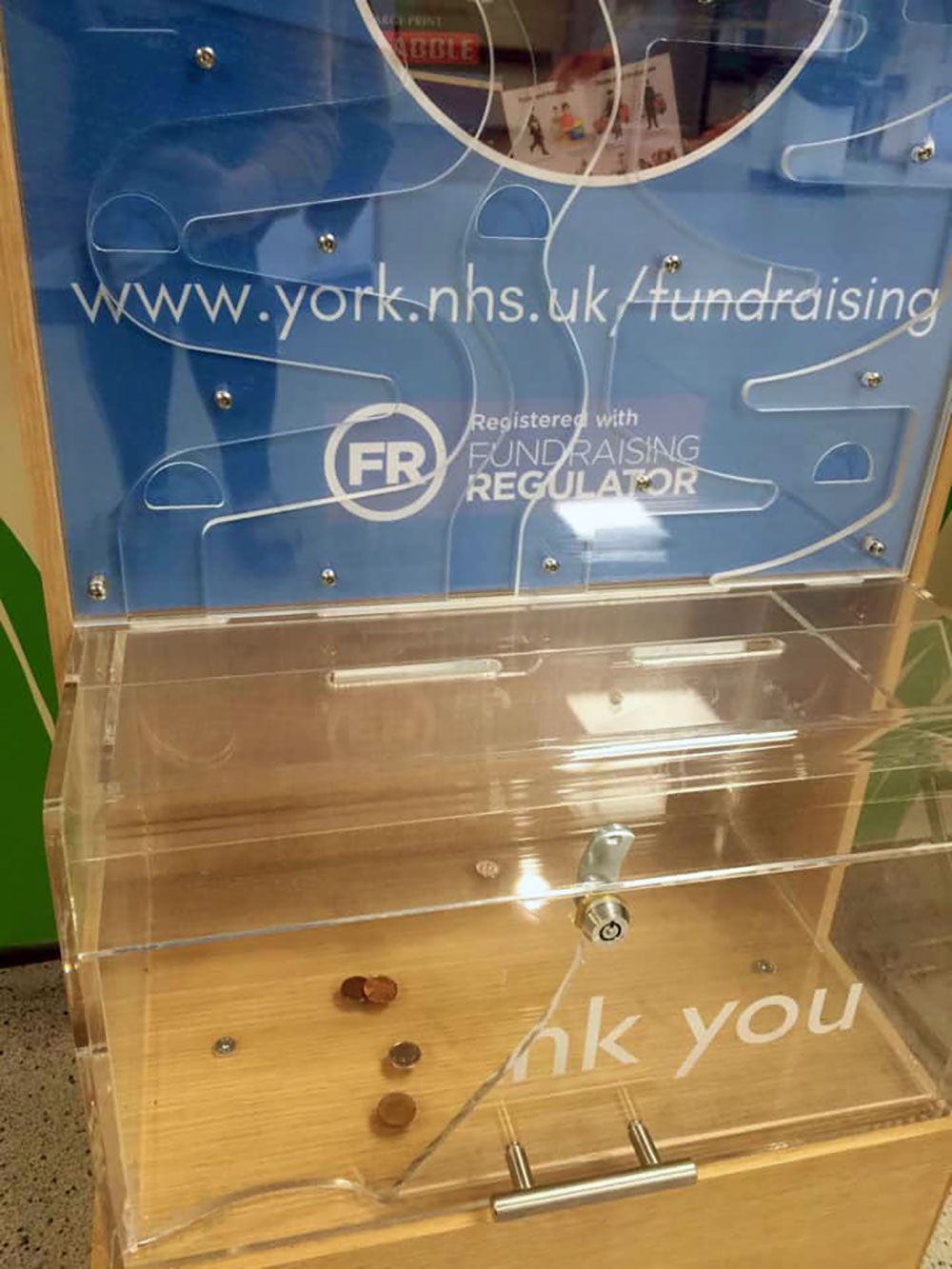Health staff shocked after thief steals money from York NHS charity box