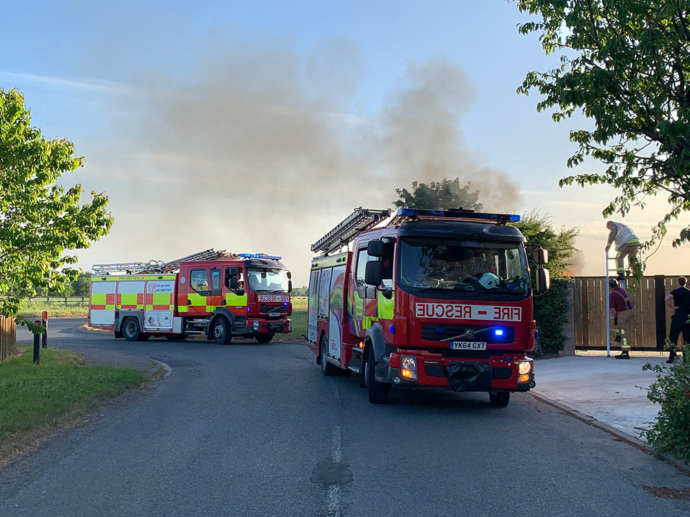 Updated: Fire crews tackle large blaze close to a main York road