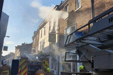 Updated: Fire in York city centre – Pictures