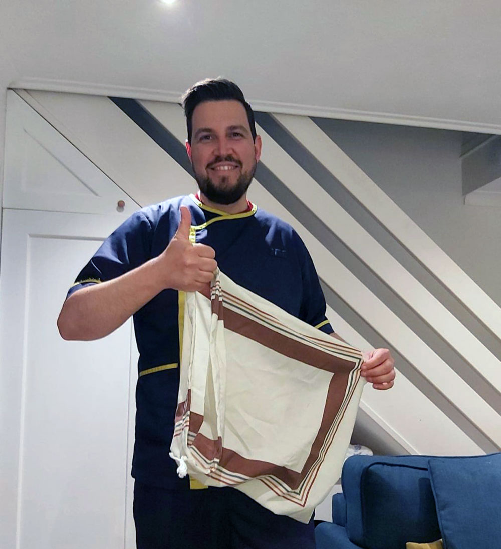 Volunteers make hundreds of wash bags for frontline workers