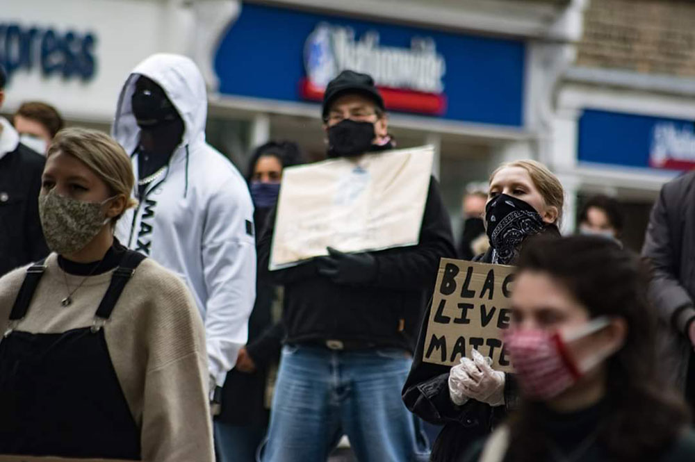 Black Lives Matter campaigners fill Parliament Street with powerful, socially-distanced demonstration