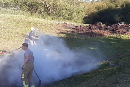 Crews tackle riverside fire in York