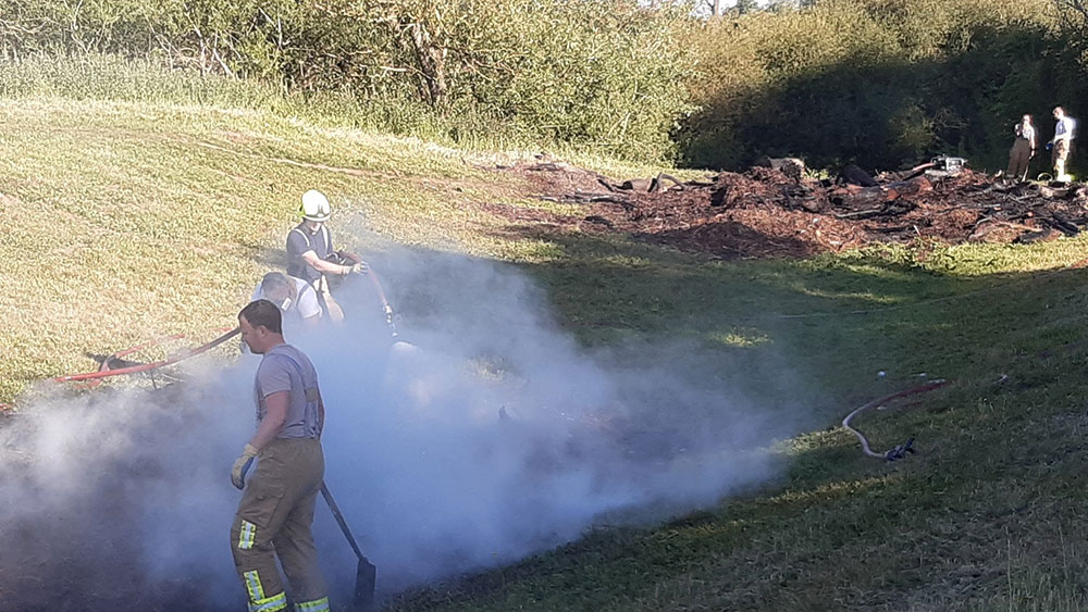 Crews tackle riverside fire in York