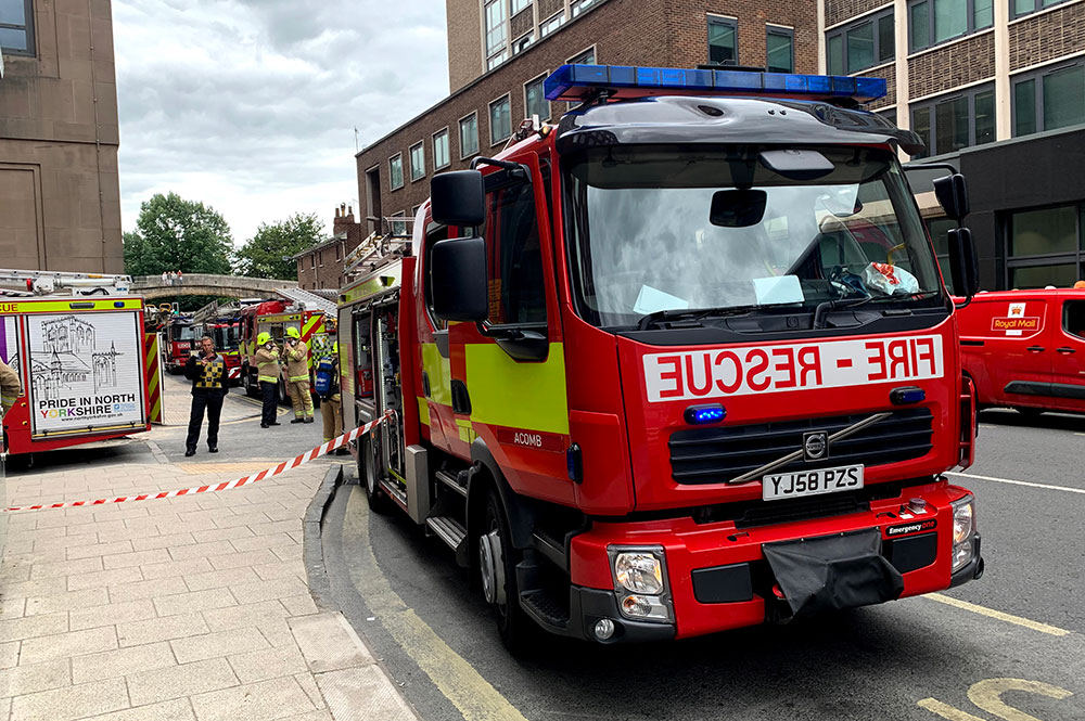 Six fire crews tackle incident in York city centre