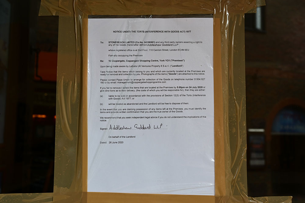 York cake shop won’t be reopening