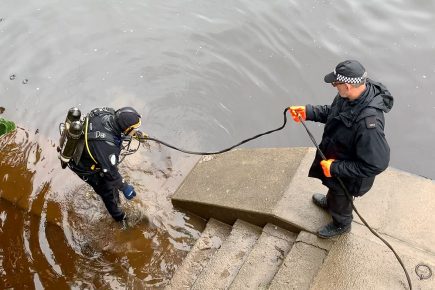 Video: Police divers join search for missing York man