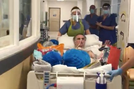 Video: York Hospital staff applaud coronavirus patient as he leaves critical care after 106 days