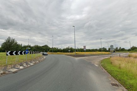 Car crashes on York roundabout – Driver flees scene