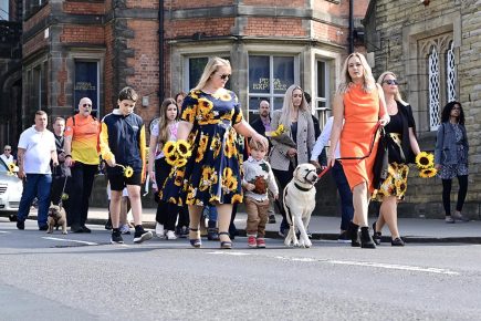 Vikings, sunflowers and a procession of bikers: York says farewell to Jay Fewtrell