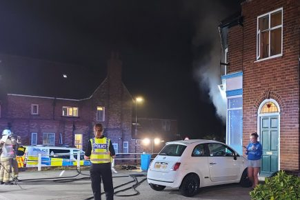 York launderette catches fire