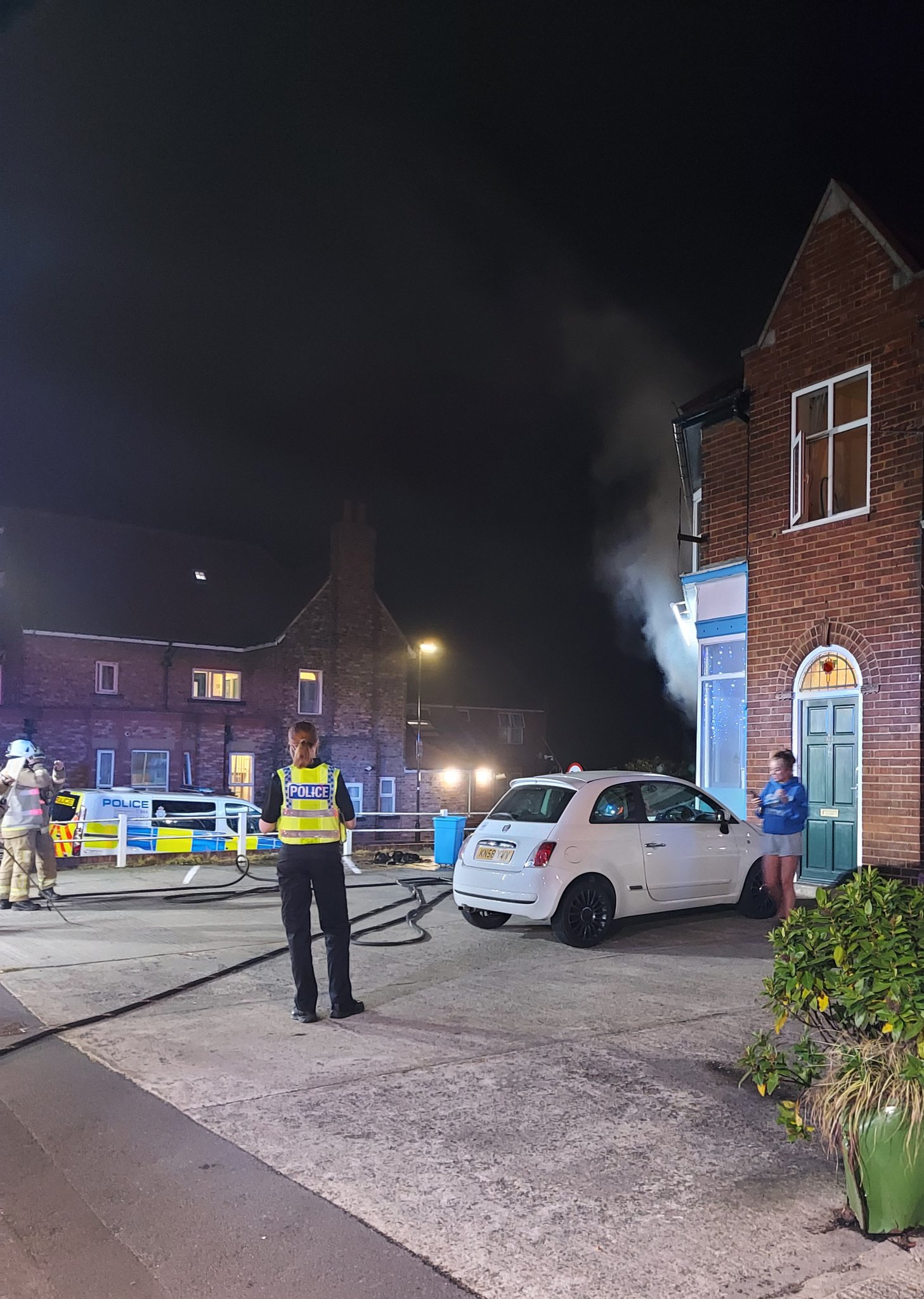 York launderette catches fire