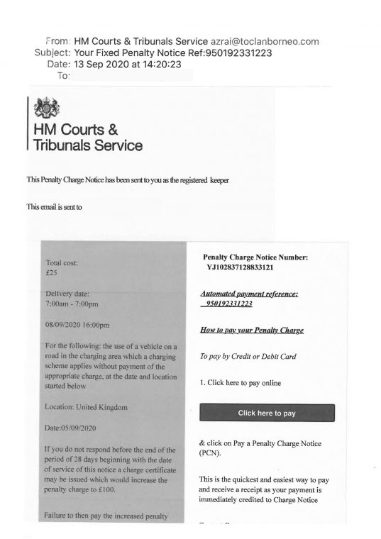 Scam email