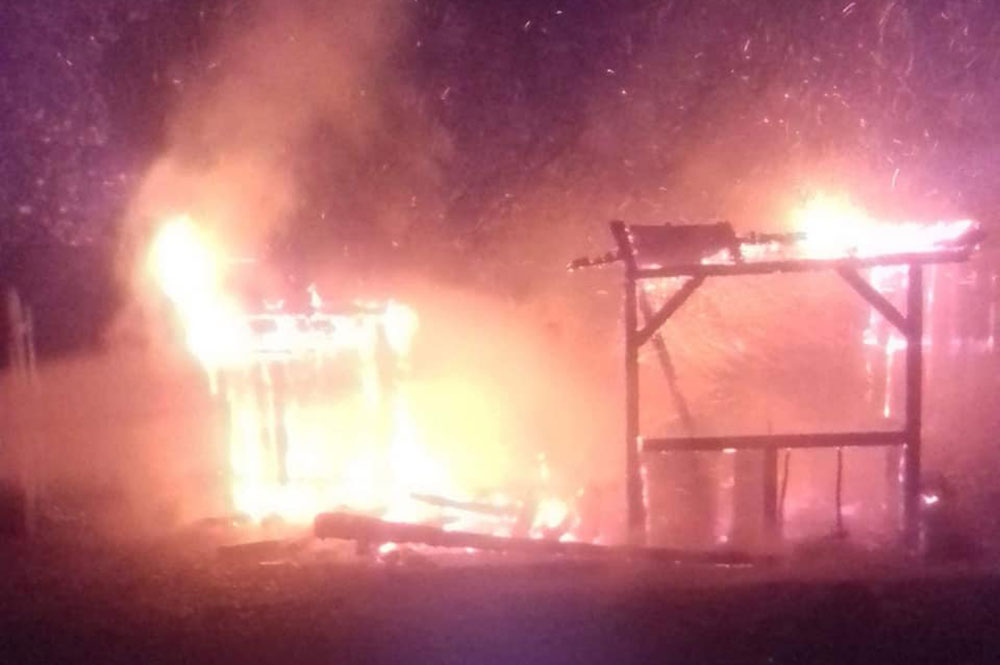 Dramatic pictures show blaze at York museum