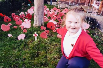 Elise, six, creates wonderful  garden of remembrance – and smashes through her fundraising target
