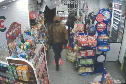 Masked raider threatens shop worker at knifepoint