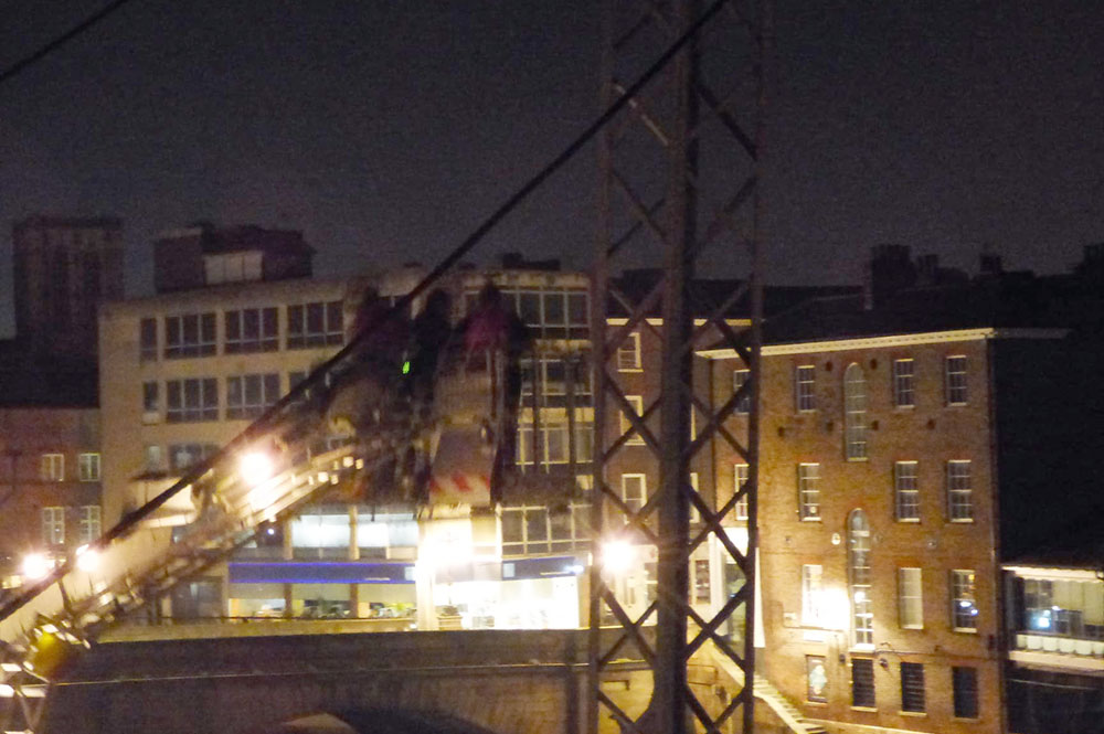 Dramatic pictures show rescue of man from crane over the river in York